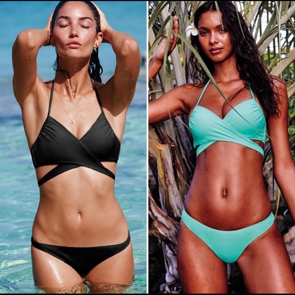 SEAFOAM GREEN WRAP BIKINI - Picture 7 of 7